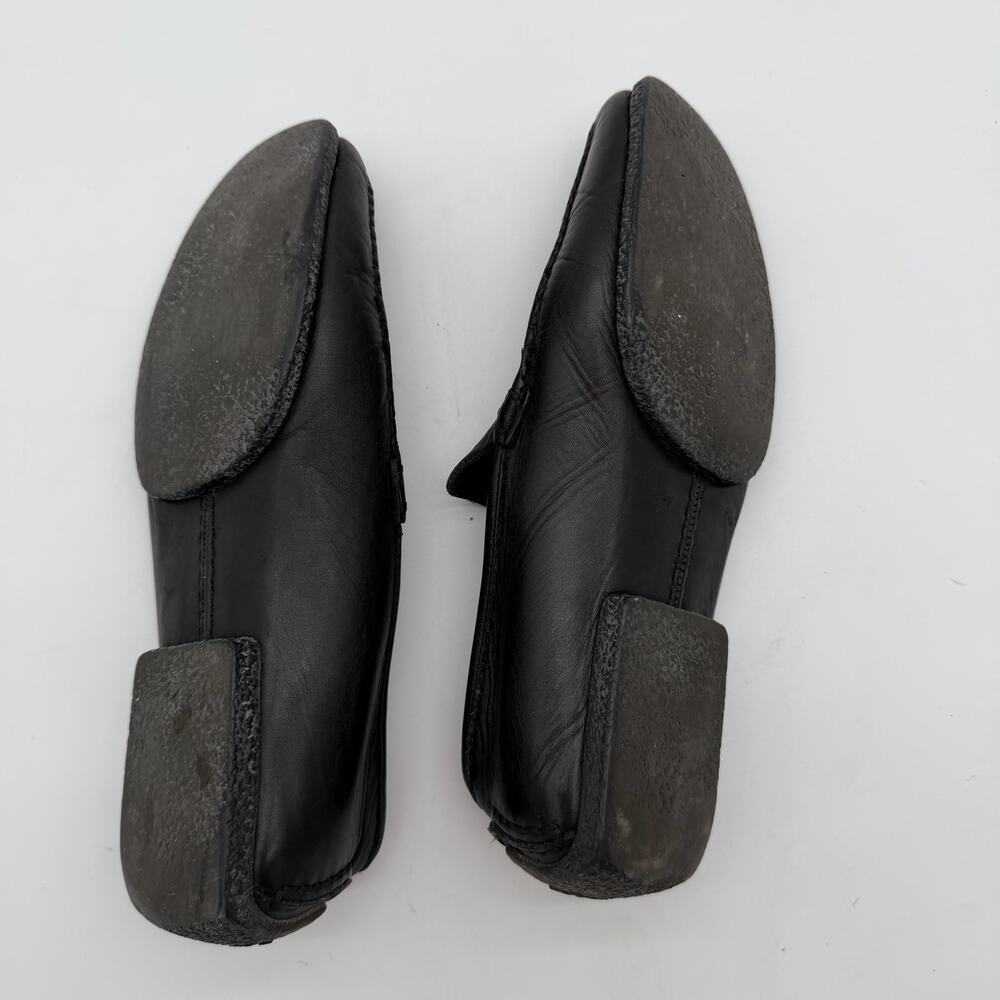 Gucci Qardaha Womens Driving Loafer Moccasin Supple Leather Black Minimalist 7.5 - Picture 2 of 5